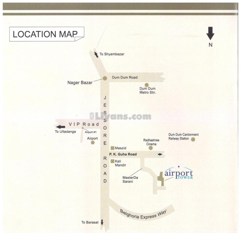Location Map of Airport Tower